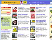 Tablet Screenshot of bezpecnostni-tabulky.com